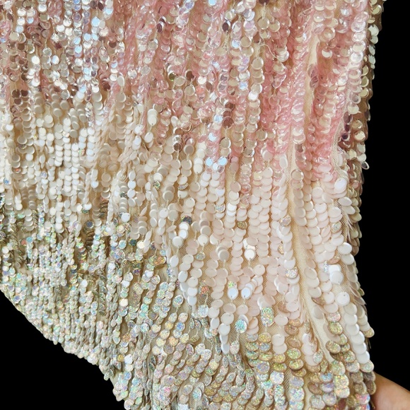 👗French Connection Starlight Ombré Sequin Dress - Mellow Rose 🩷 | Size 8 | $50 - Picture 2 of 12